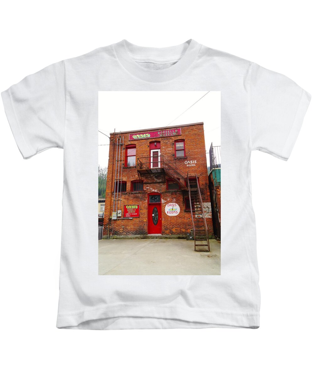 Bordellos Kids T-Shirt featuring the photograph Bordello Museum In Wallace Idaho by Jeff Swan