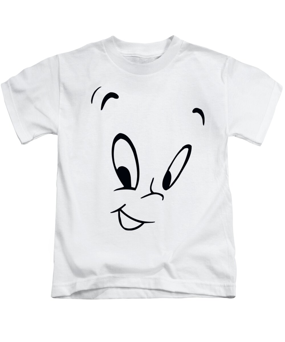  Kids T-Shirt featuring the digital art Casper - Face by Brand A