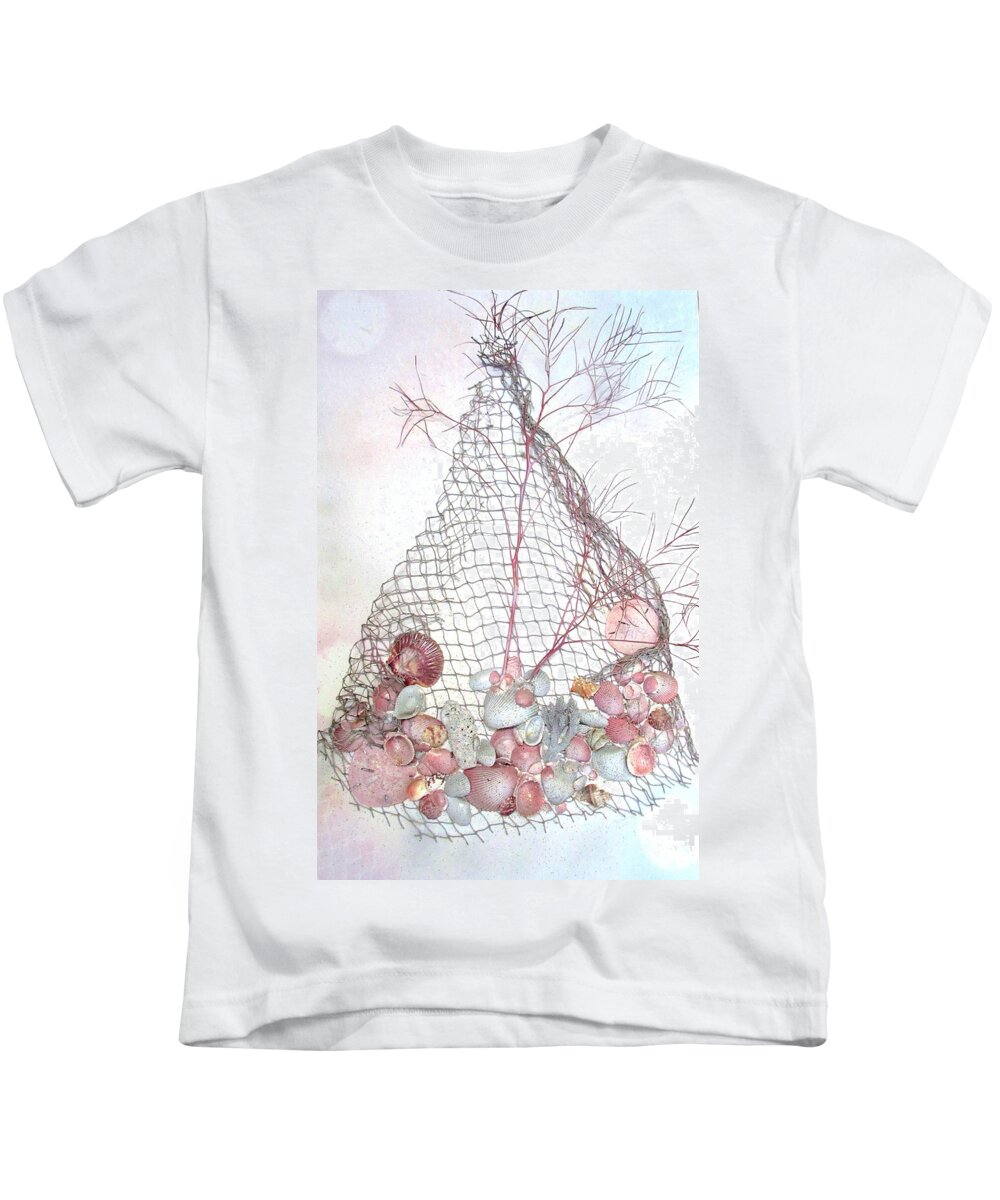 Print Kids T-Shirt featuring the mixed media Catch Of The Day by Ashley Goforth