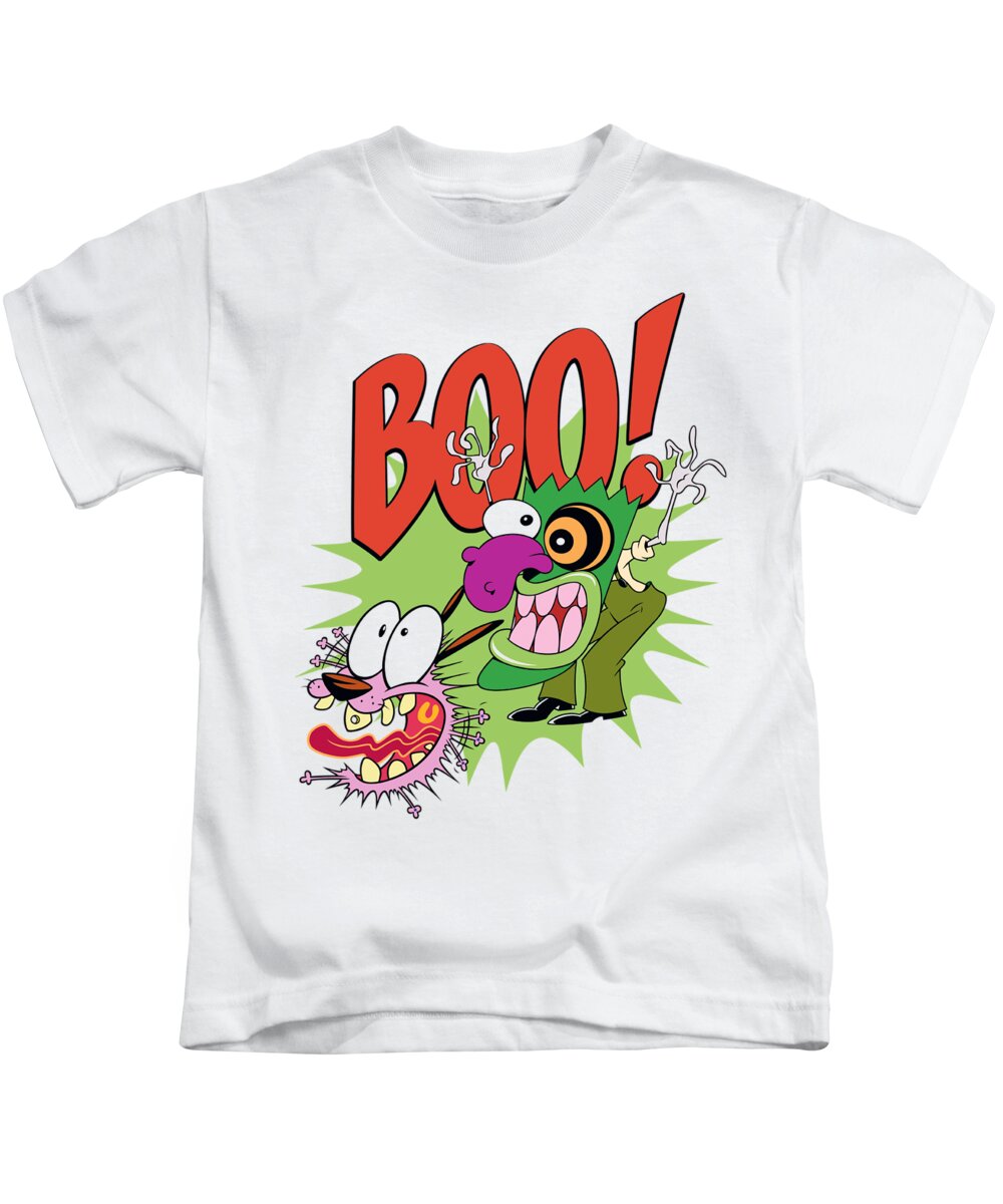  Kids T-Shirt featuring the digital art Courage The Cowardly Dog - Stupid Dog by Brand A