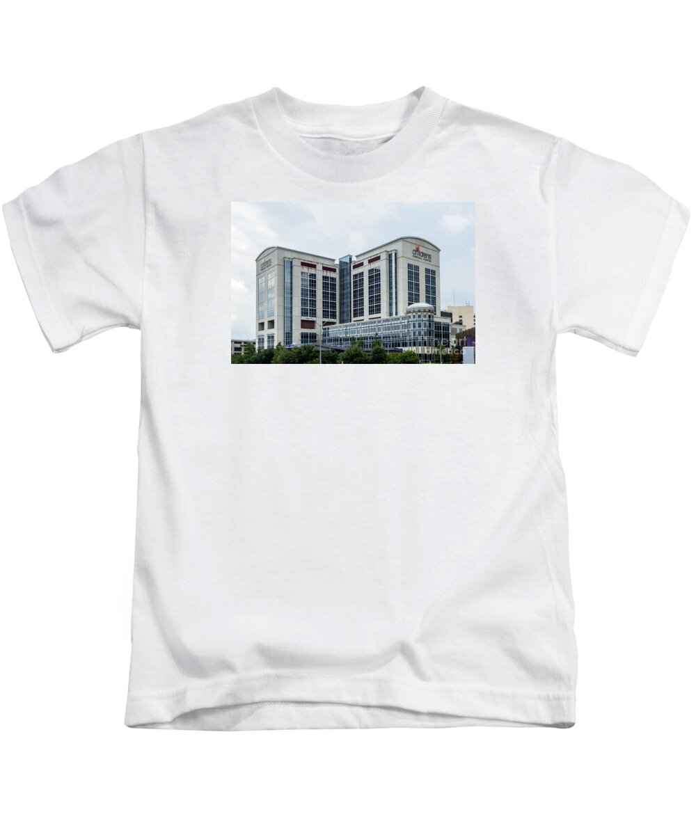 Dallas Kids T-Shirt featuring the photograph Dallas Children's Medical Center Hospital by Imagery by Charly