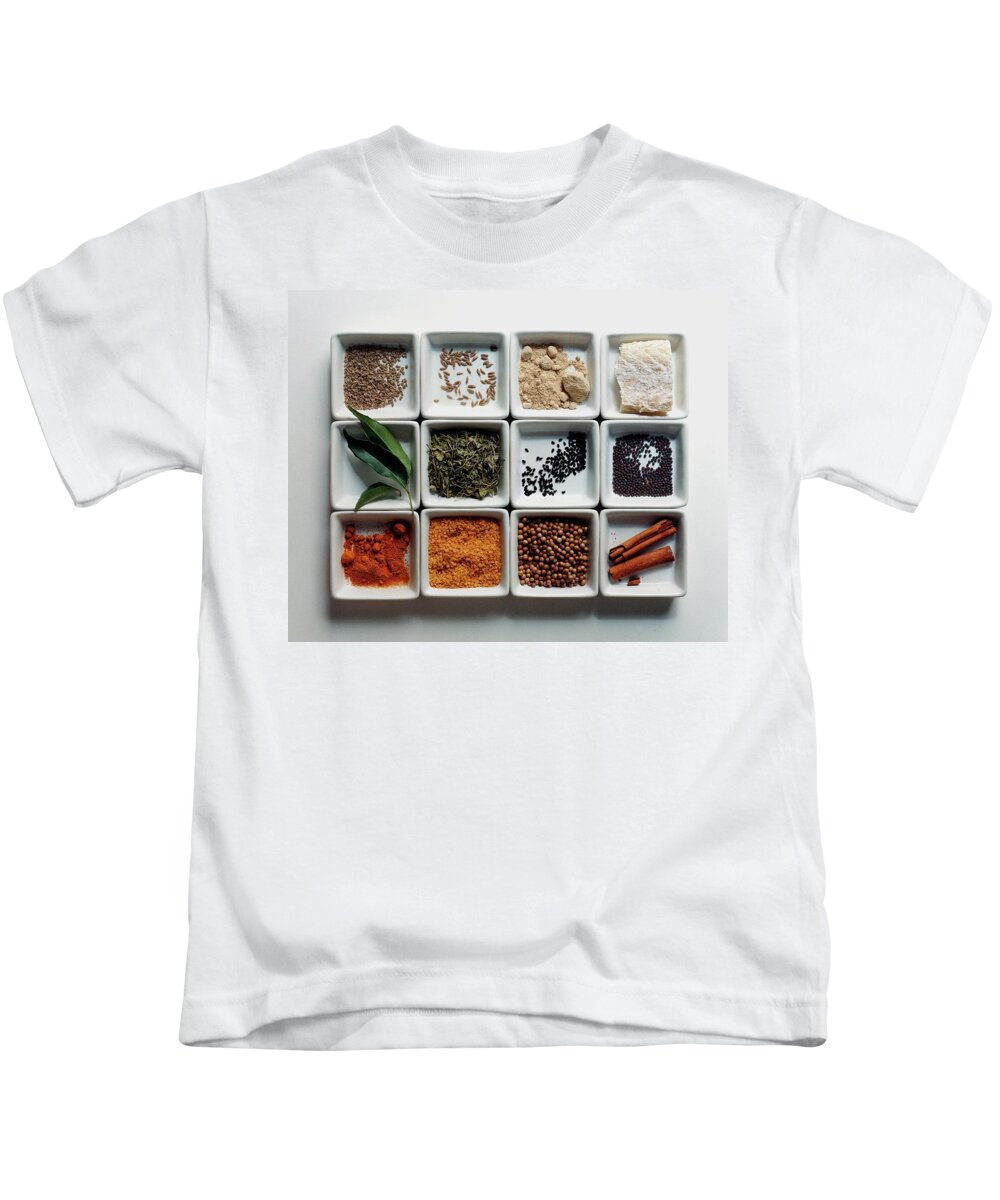 Cooking Kids T-Shirt featuring the photograph Dishes Of Spices by Romulo Yanes