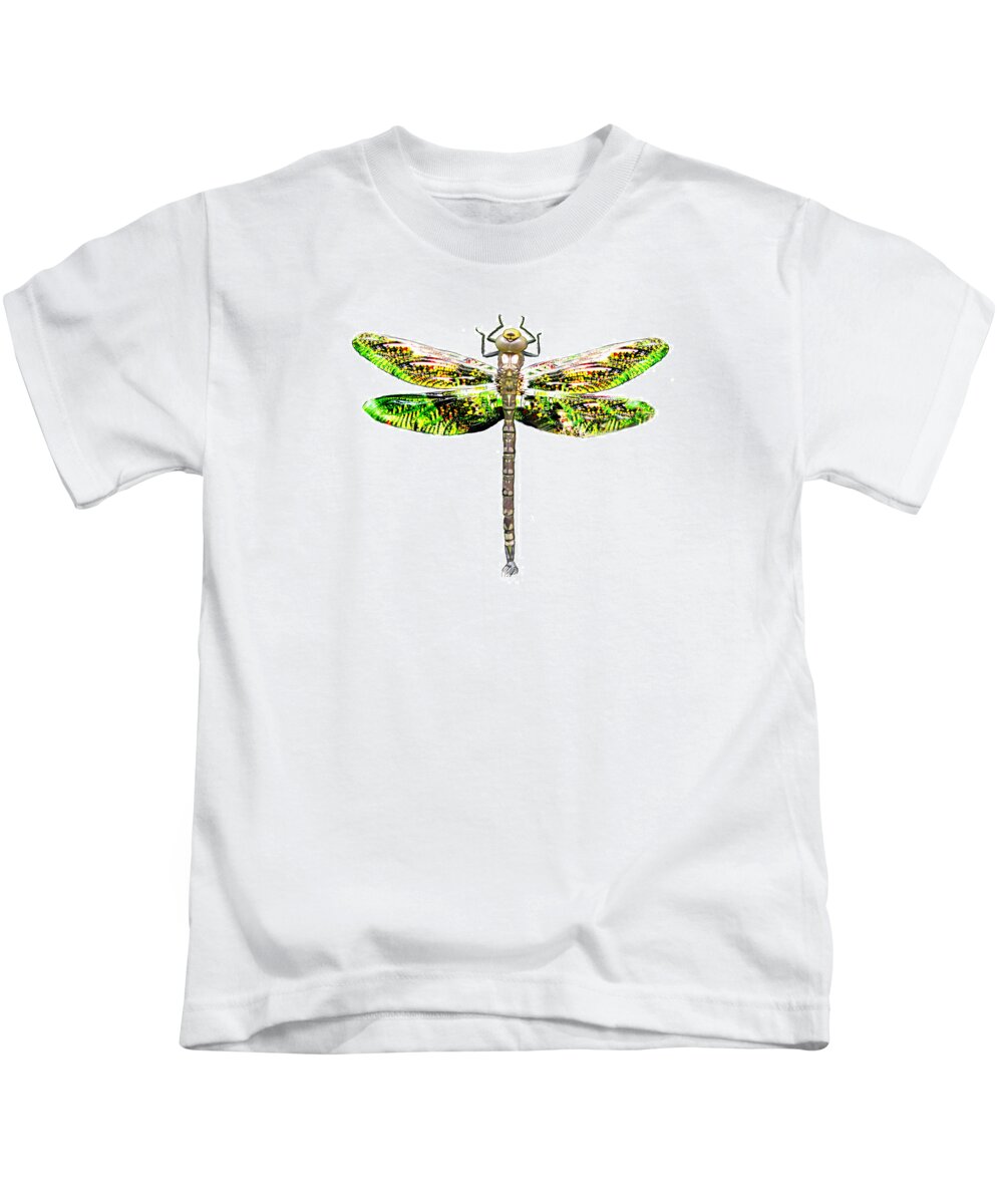 Dragonfly Kids T-Shirt featuring the photograph Dragonfly design by Tom Conway