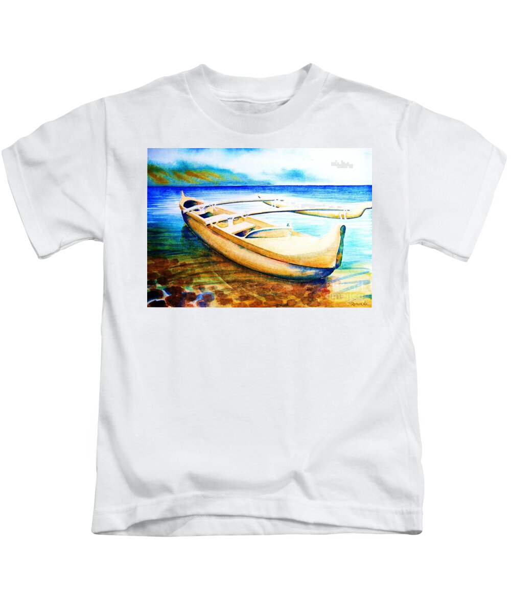 Ocean Kids T-Shirt featuring the painting Dreams of Polynesia by Frances Ku