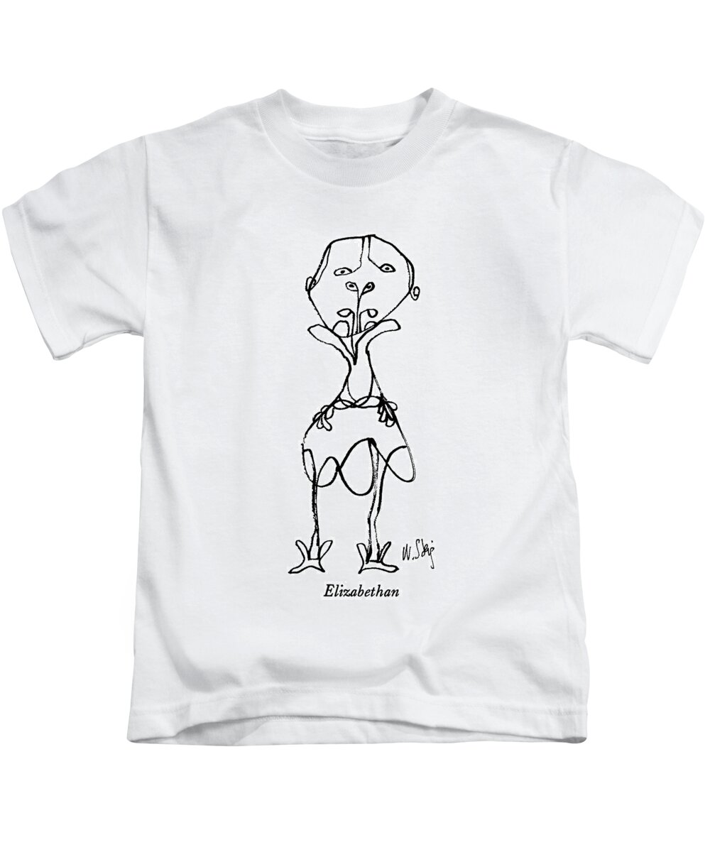 Elizabethan

Elizabethan.title. Picture Of Person Dressed In Elizabethan Garb. Artkey 38050 Kids T-Shirt featuring the drawing Elizabethan by William Steig