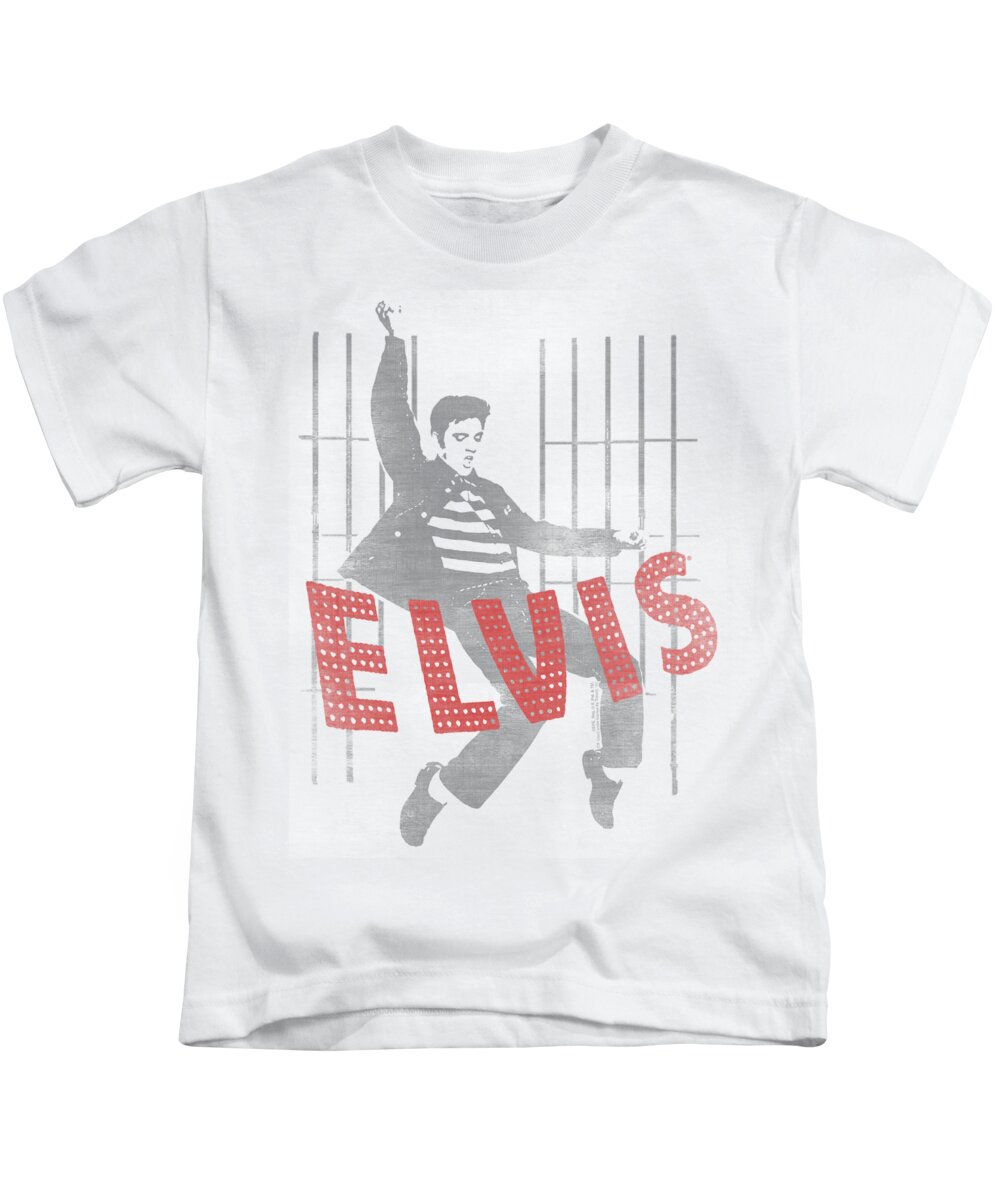 Elvis Kids T-Shirt featuring the digital art Elvis - Iconic Pose by Brand A