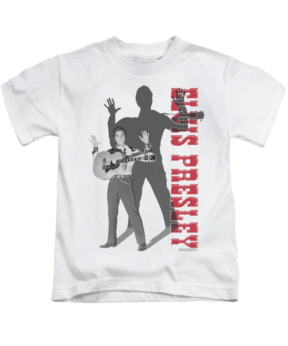 Elvis Kids T-Shirt featuring the digital art Elvis - Look No Hands by Brand A