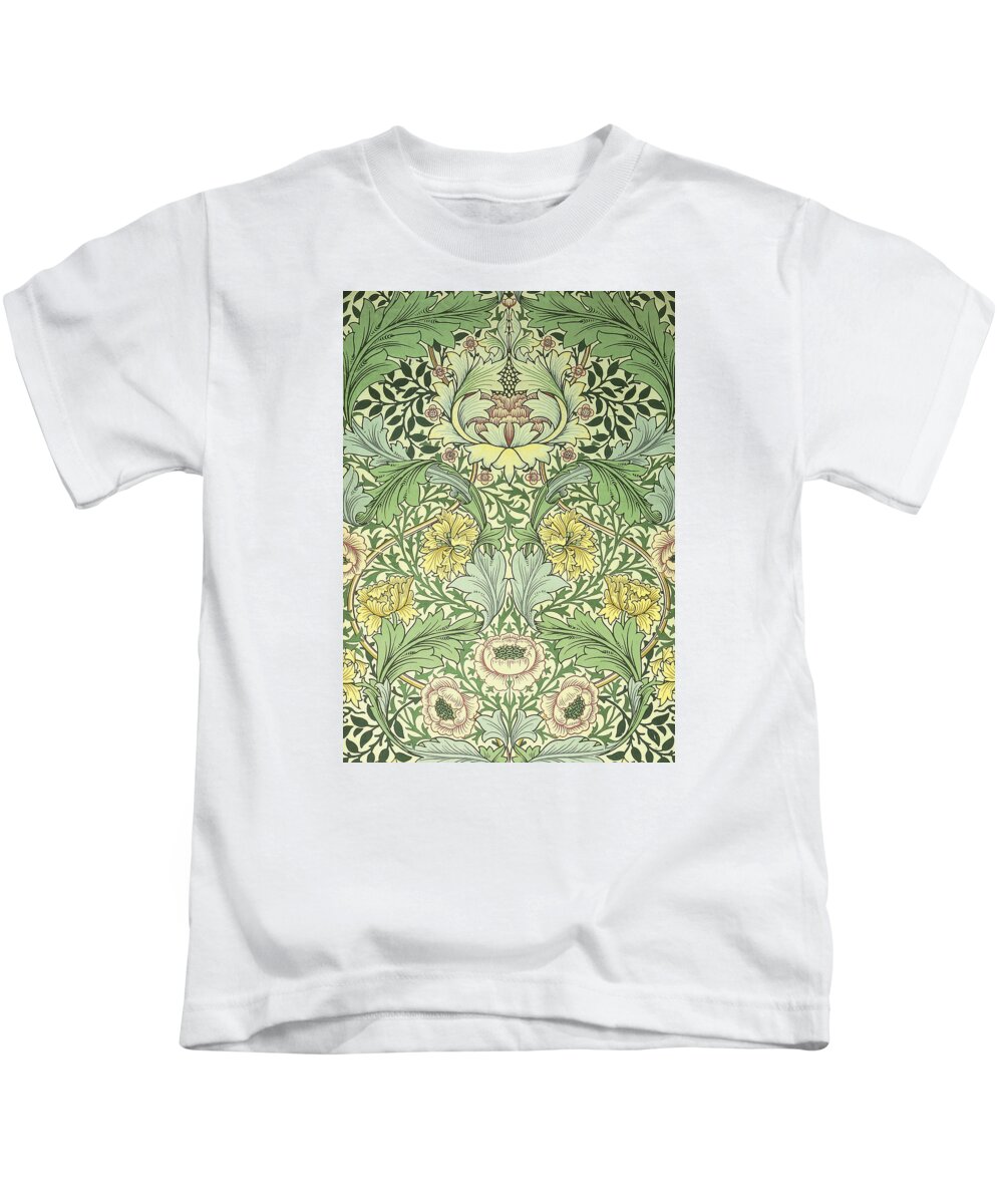 William Kids T-Shirt featuring the digital art Floral and foliage design by Philip Ralley