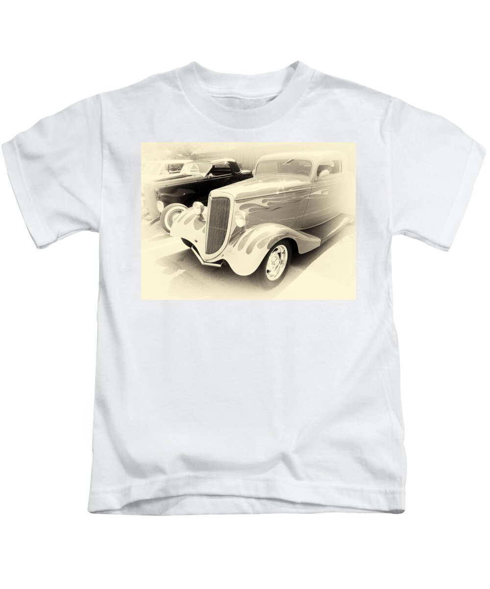Hot Rods Kids T-Shirt featuring the photograph Ghost Rods by Ron Roberts