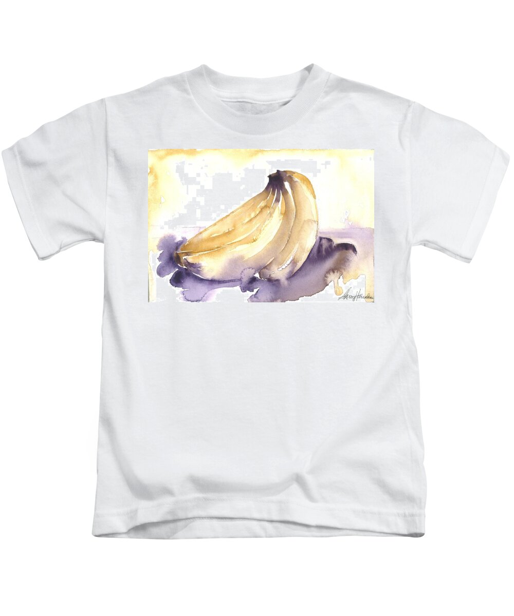 Owl Kids T-Shirt featuring the painting Going Bananas 1 by Sherry Harradence
