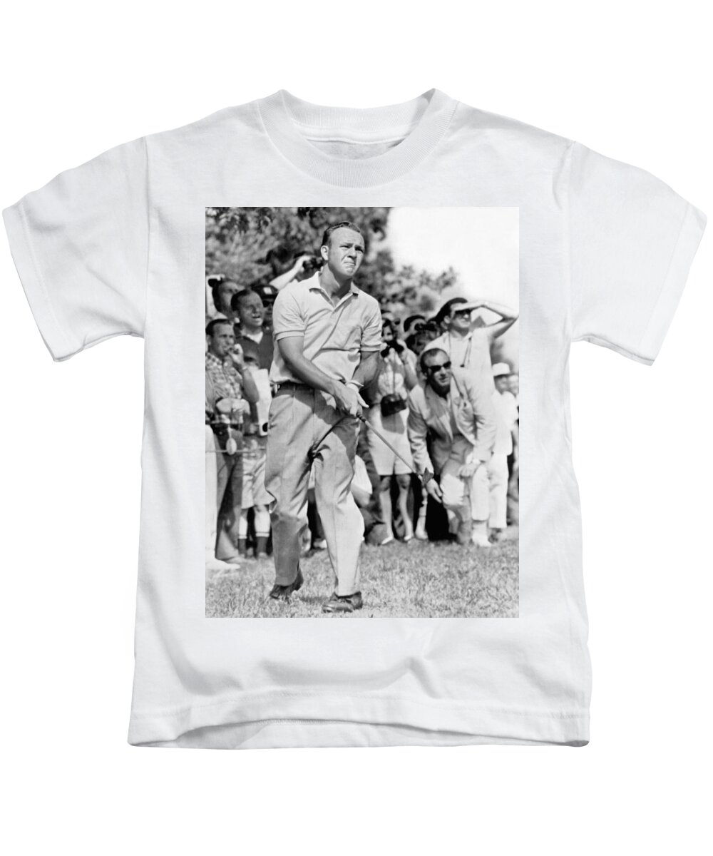 1960s Kids T-Shirt featuring the photograph Golfer Arnold Palmer by Underwood Archives