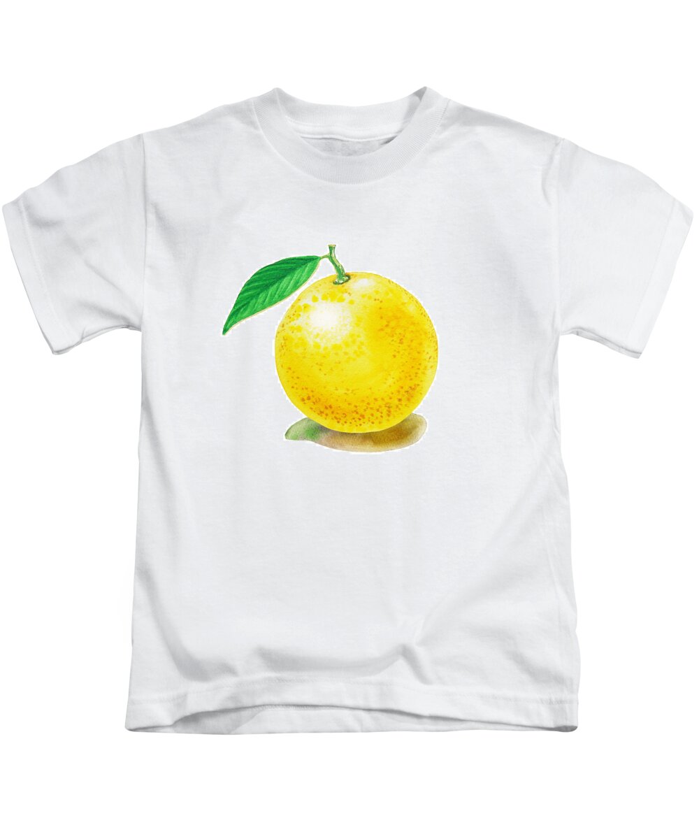 Grapefruit Kids T-Shirt featuring the painting Grapefruit by Irina Sztukowski