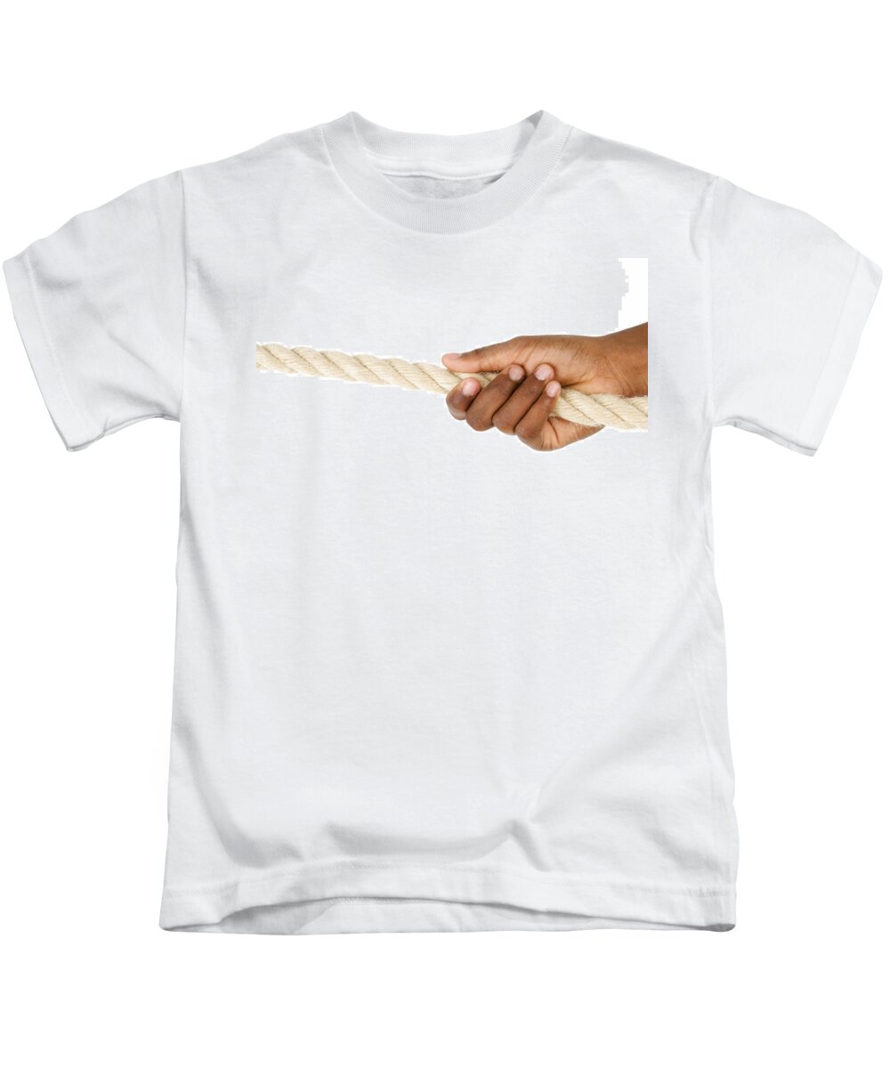 Hand pulling a Rope Kids T-Shirt by Chevy Fleet - Fine Art America