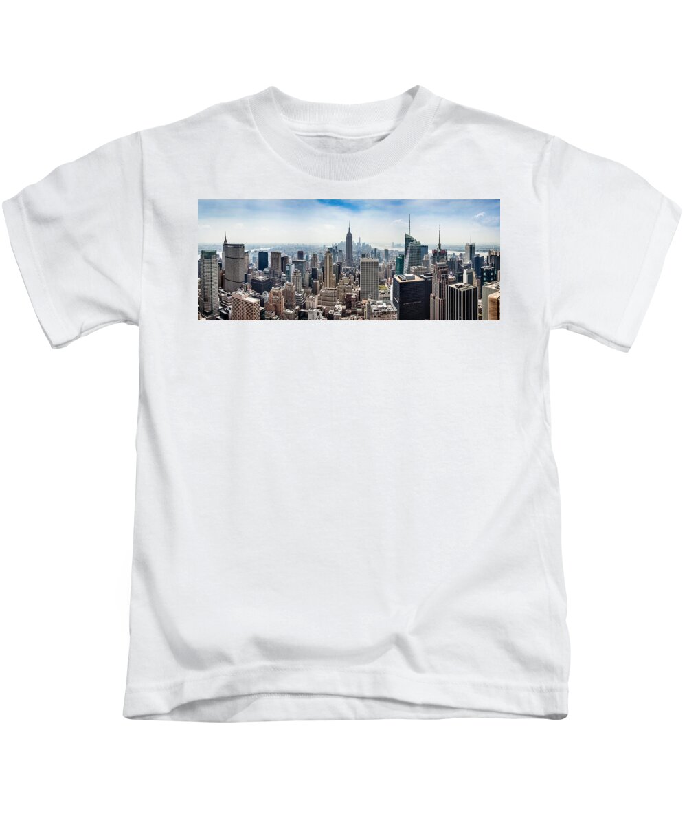 New York Kids T-Shirt featuring the photograph Heart of an Empire by Az Jackson