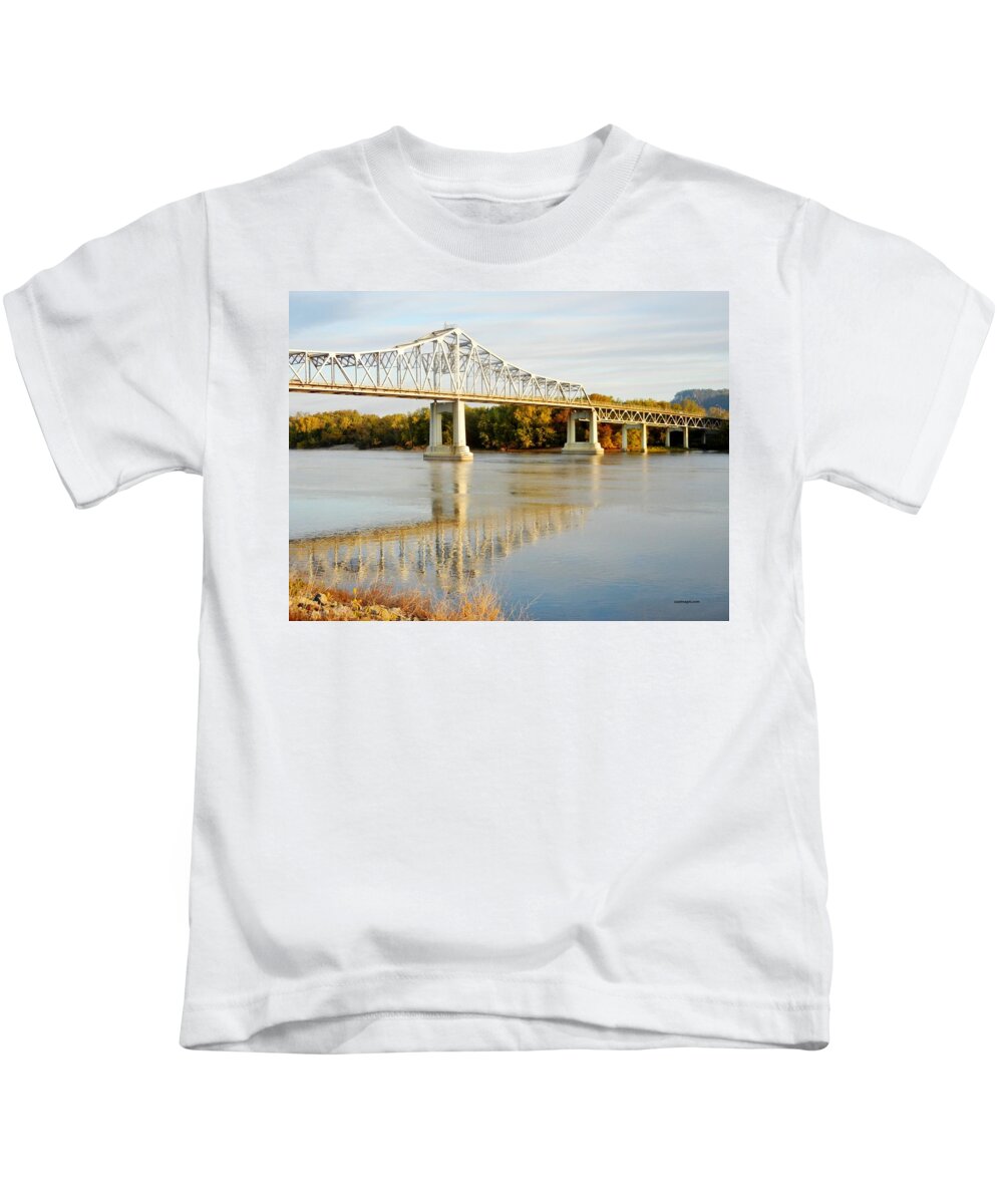 Landmark Kids T-Shirt featuring the photograph Interstate Bridge in Winona by Susie Loechler