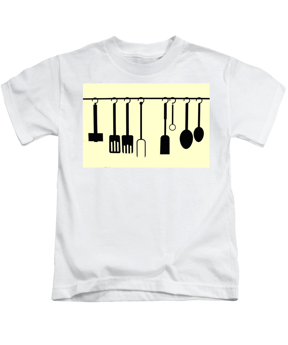 Abstract Kids T-Shirt featuring the photograph Kitchen Utensils by Semmick Photo