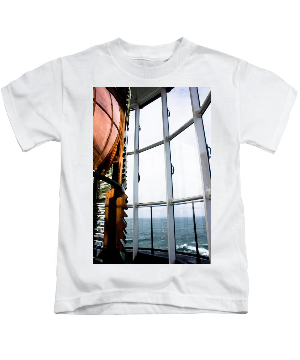 Lighthouse Kids T-Shirt featuring the photograph Lighthouse Lens by John Daly
