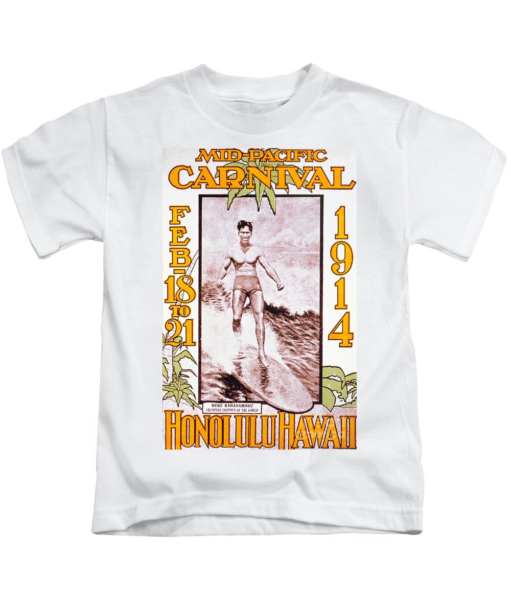 Advertisement Kids T-Shirt featuring the photograph Mid Pacific Carnival by Hawaiian Legacy Archive - Printscapes