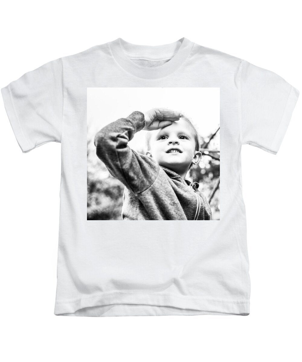  Kids T-Shirt featuring the photograph My Family Arrived Safely At Home In by Aleck Cartwright