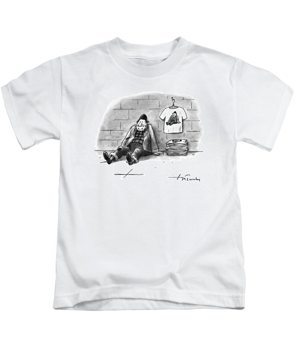 Urban Kids T-Shirt featuring the drawing New Yorker December 12th, 1994 by Mike Twohy