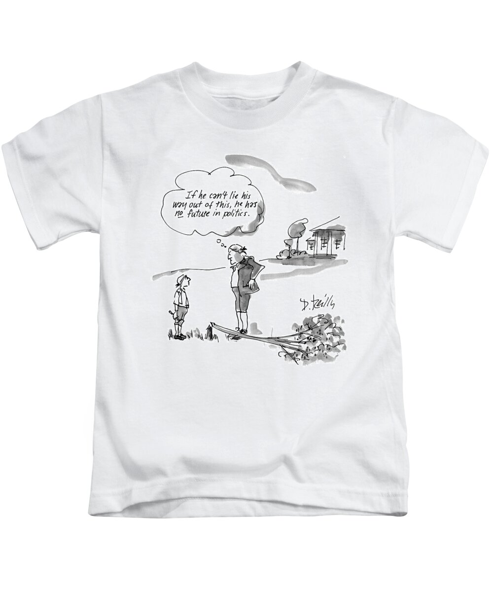 Washington Kids T-Shirt featuring the drawing New Yorker February 9th, 1998 by Donald Reilly