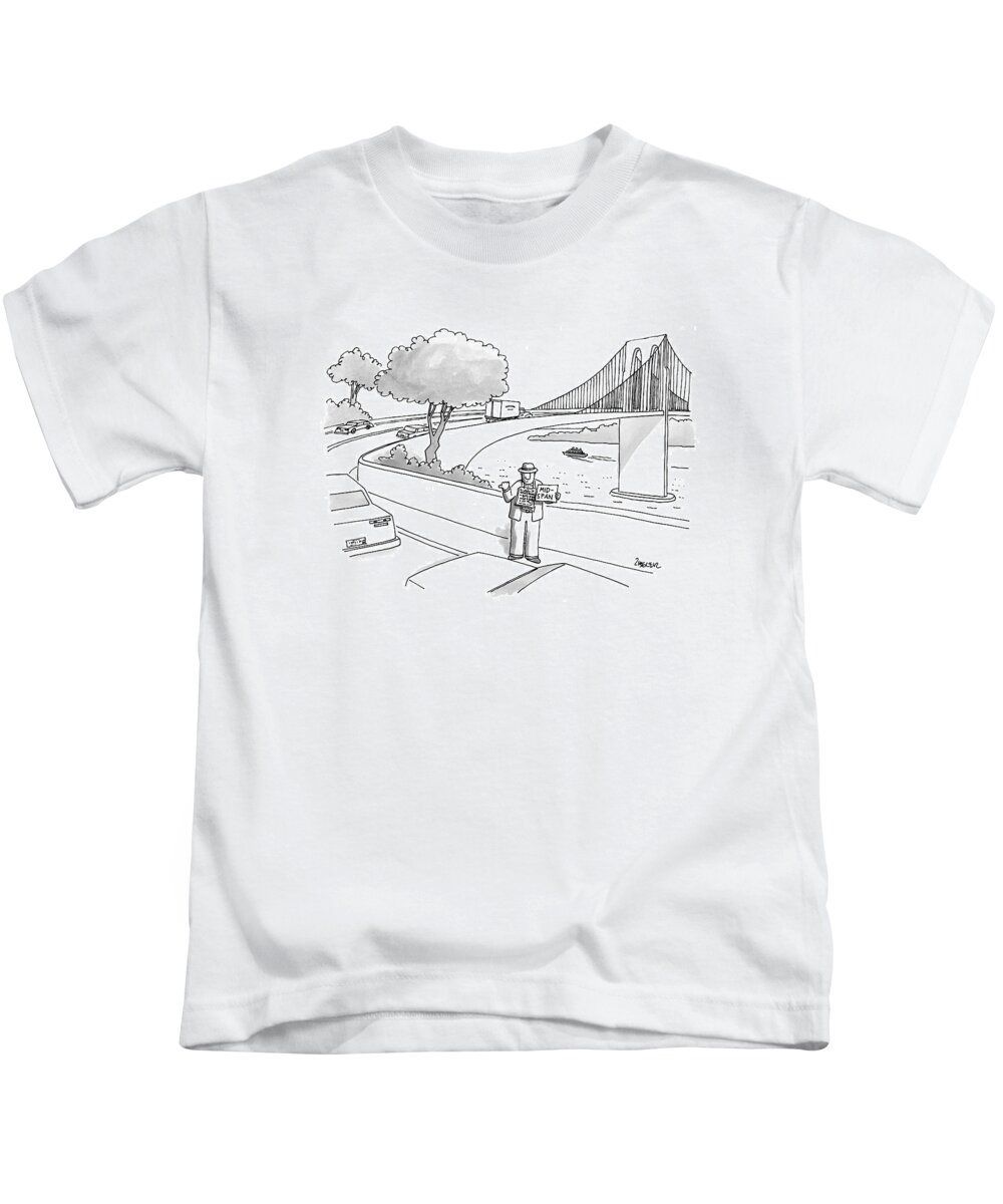 Death Kids T-Shirt featuring the drawing New Yorker July 14th, 1997 by Jack Ziegler