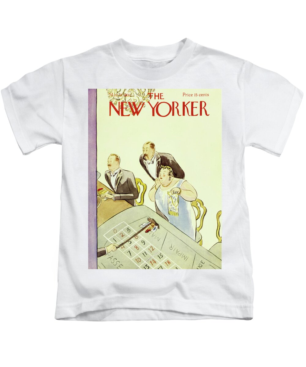 Illustration Kids T-Shirt featuring the painting New Yorker March 21 1931 by Helene E Hokinson