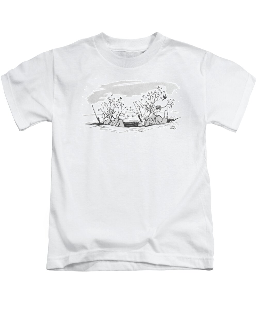 110283 Cro Carl Rose Kids T-Shirt featuring the drawing New Yorker March 30th, 1940 by Carl Rose