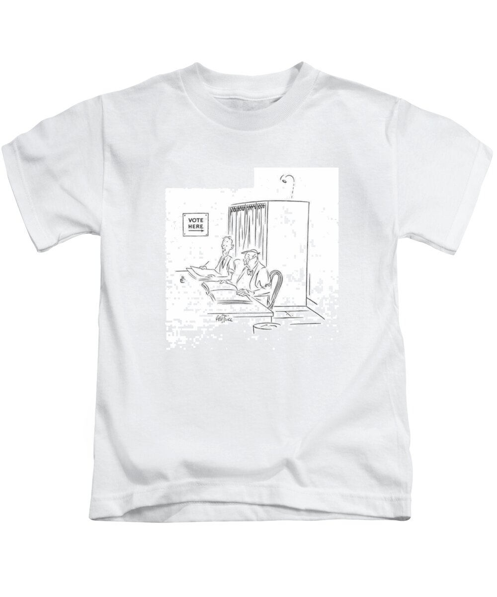 109332 Gpr George Price Kids T-Shirt featuring the drawing New Yorker November 5th, 1938 by George Price