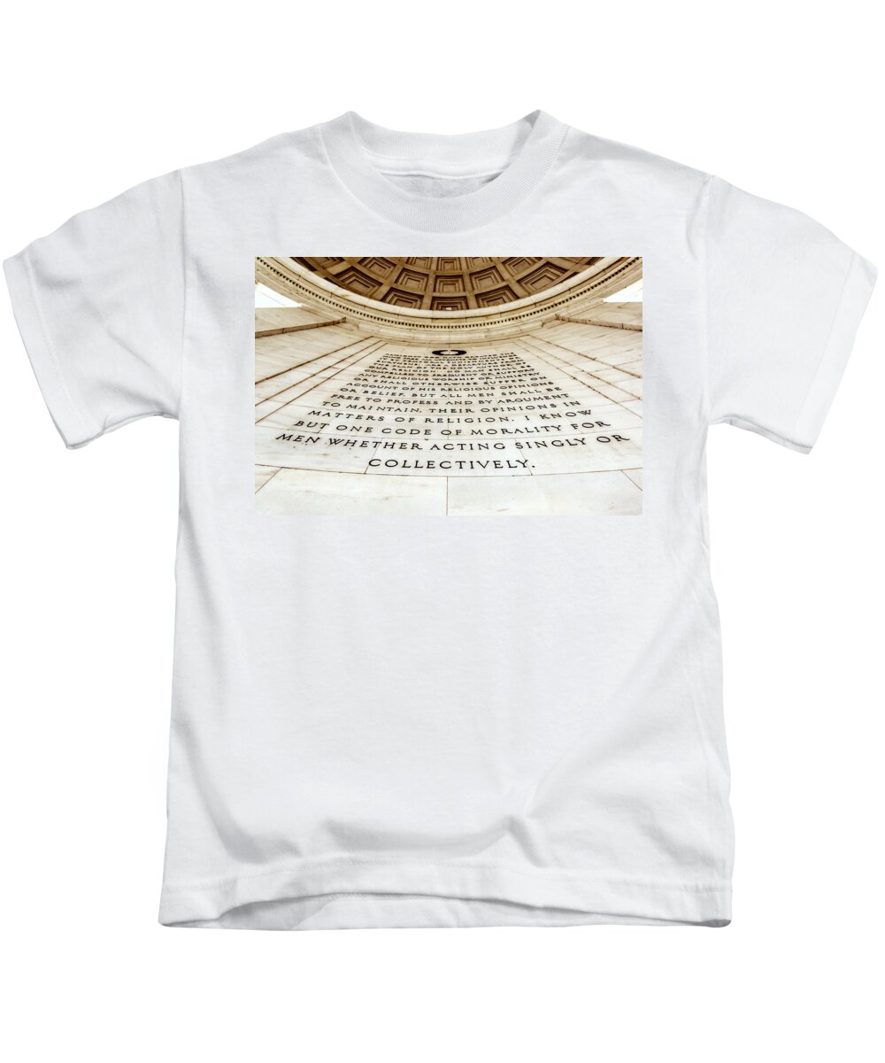 Thomas Jefferson Kids T-Shirt featuring the photograph One Code by Greg Collins
