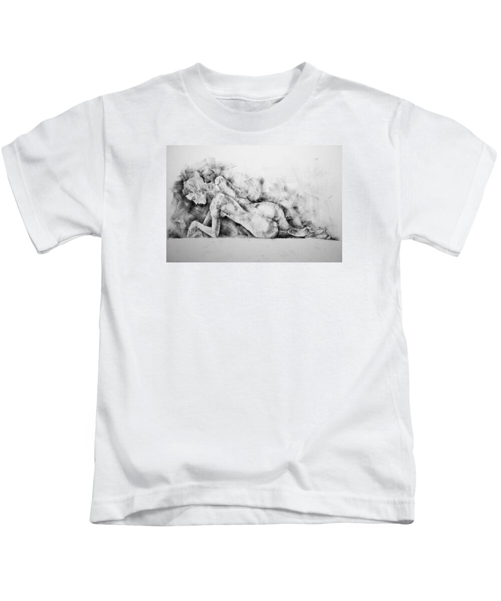 Erotic Kids T-Shirt featuring the drawing Page 7 by Dimitar Hristov