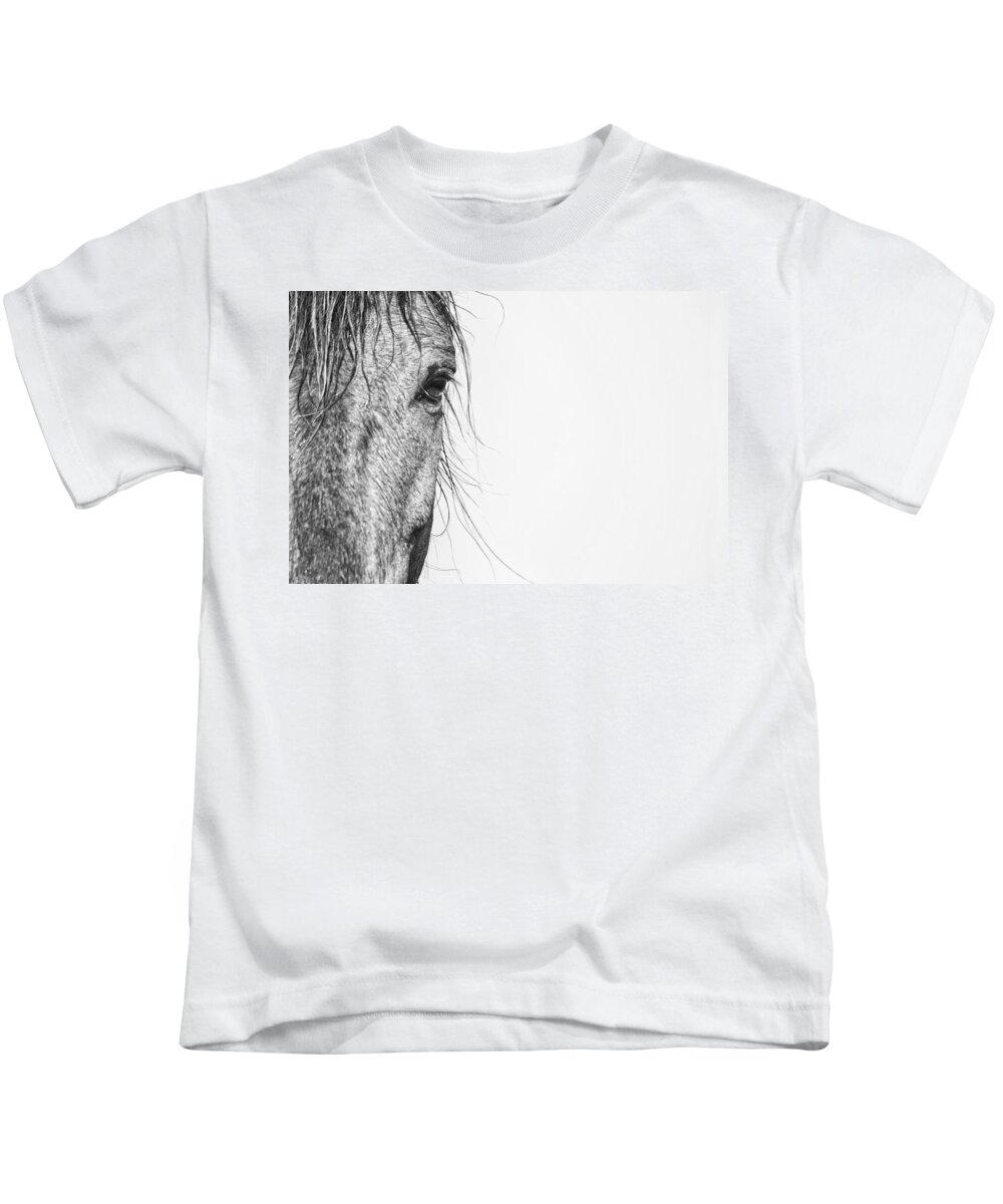 Wild Kids T-Shirt featuring the photograph Portrait of a Wild Mustang by Bob Decker