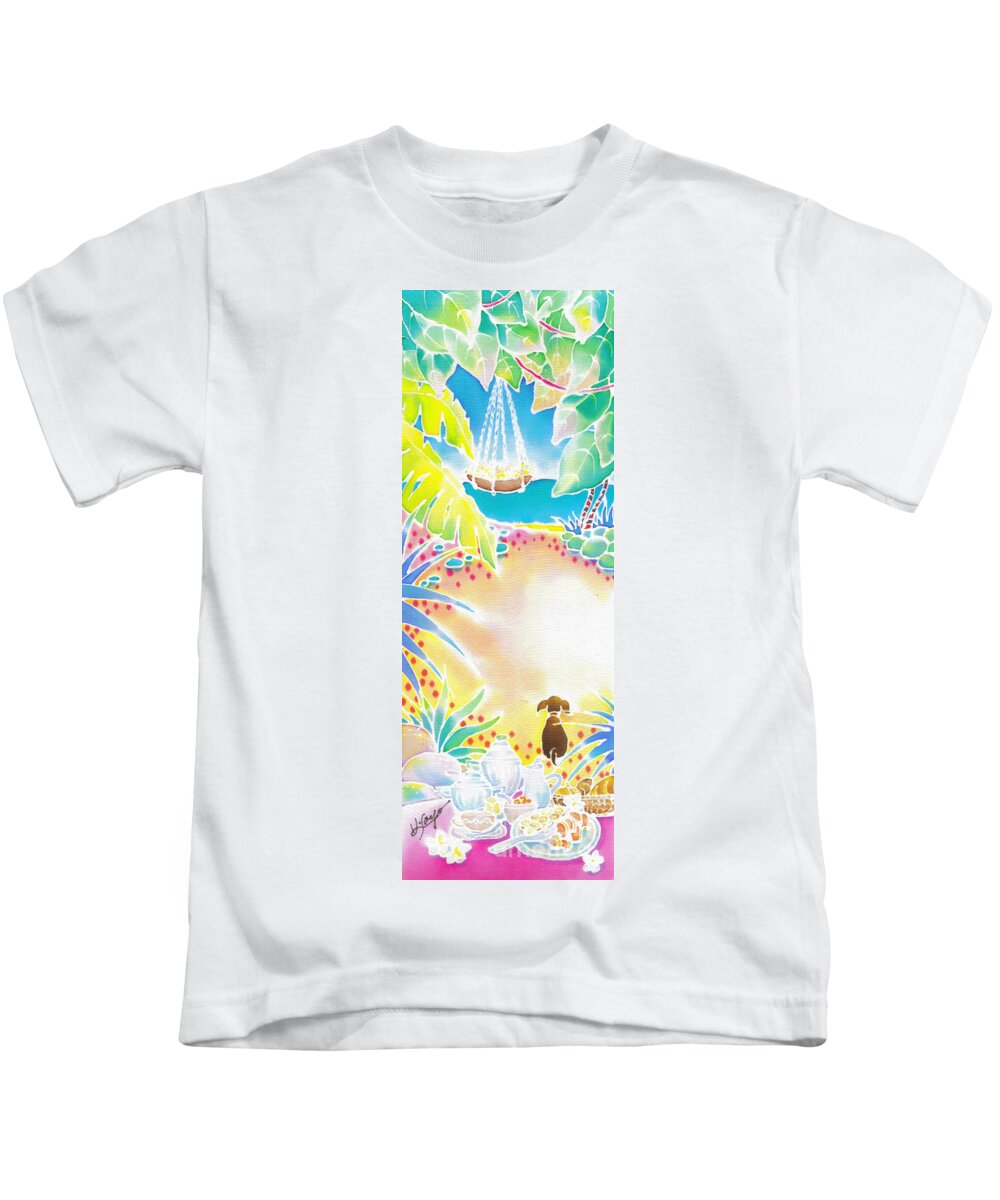 Summer Kids T-Shirt featuring the painting Precious morning by Hisayo OHTA