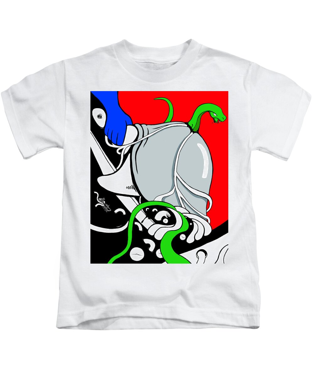 Snake Kids T-Shirt featuring the digital art Serpent of Time by Craig Tilley
