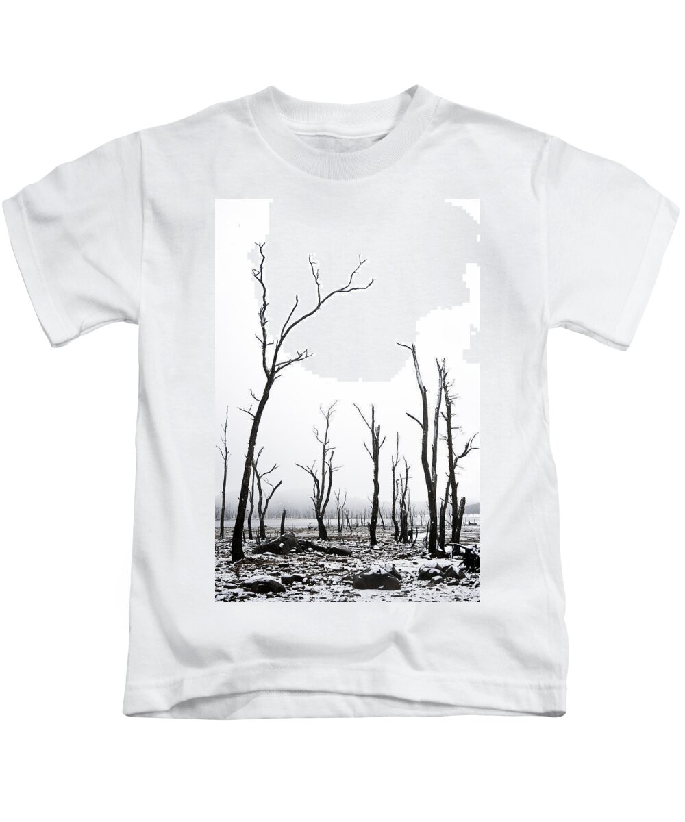 Snow Kids T-Shirt featuring the photograph Snow @ King William by Anthony Davey
