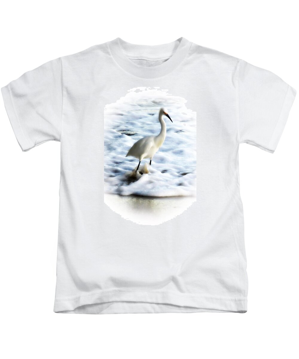 Snowy Egret In Color Kids T-Shirt featuring the photograph Snowy Egret in Color by Christina Ochsner