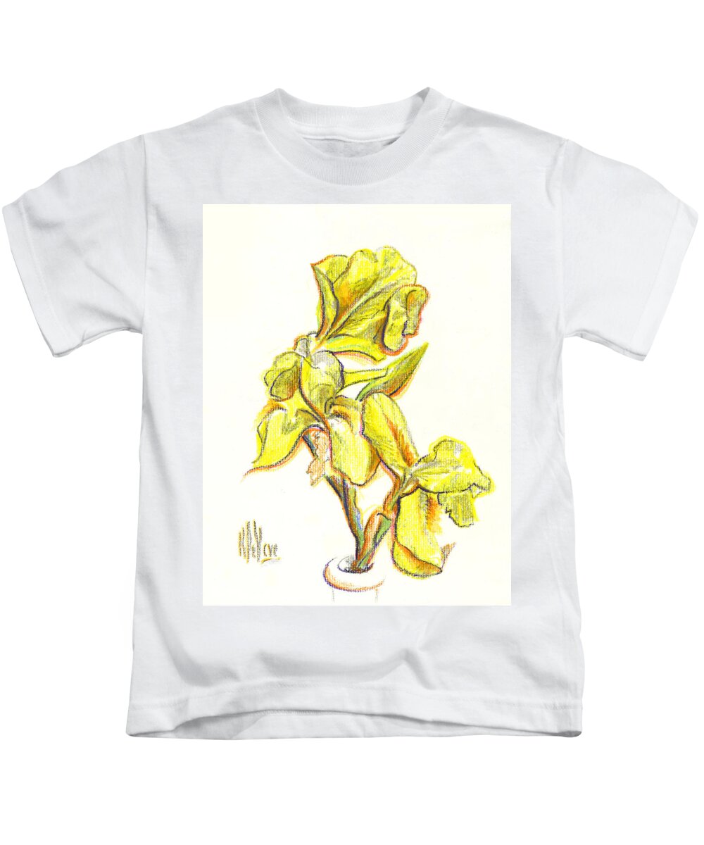 Spanish Irises Kids T-Shirt featuring the painting Spanish Irises by Kip DeVore