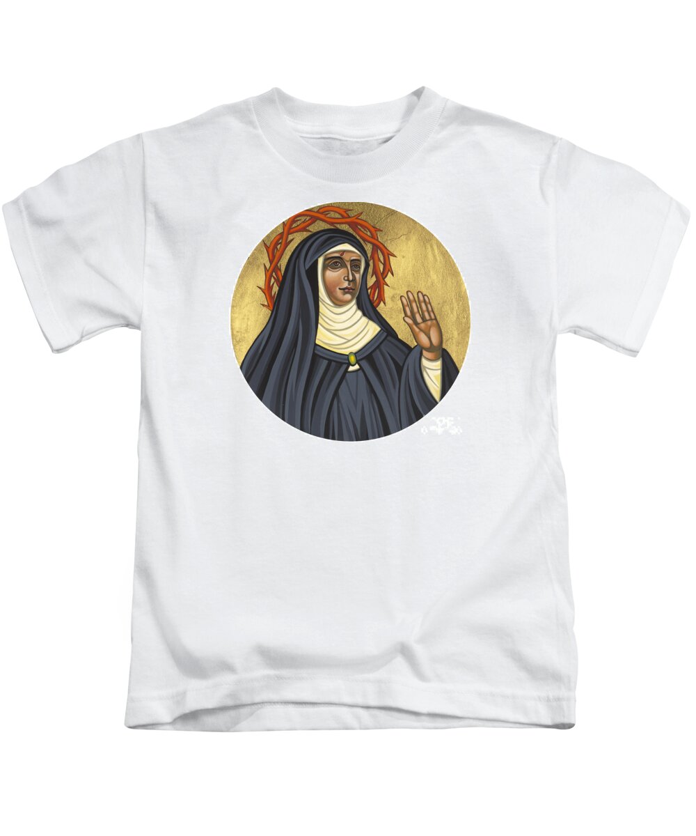 St. Rita Of Cascia Kids T-Shirt featuring the painting St. Rita of Cascia Patroness of the Impossible 206 by William Hart McNichols