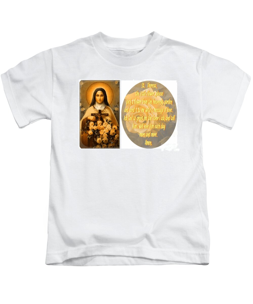 St. Theresa Gold Kids T-Shirt featuring the photograph St. Theresa Gold by Barbara A Griffin