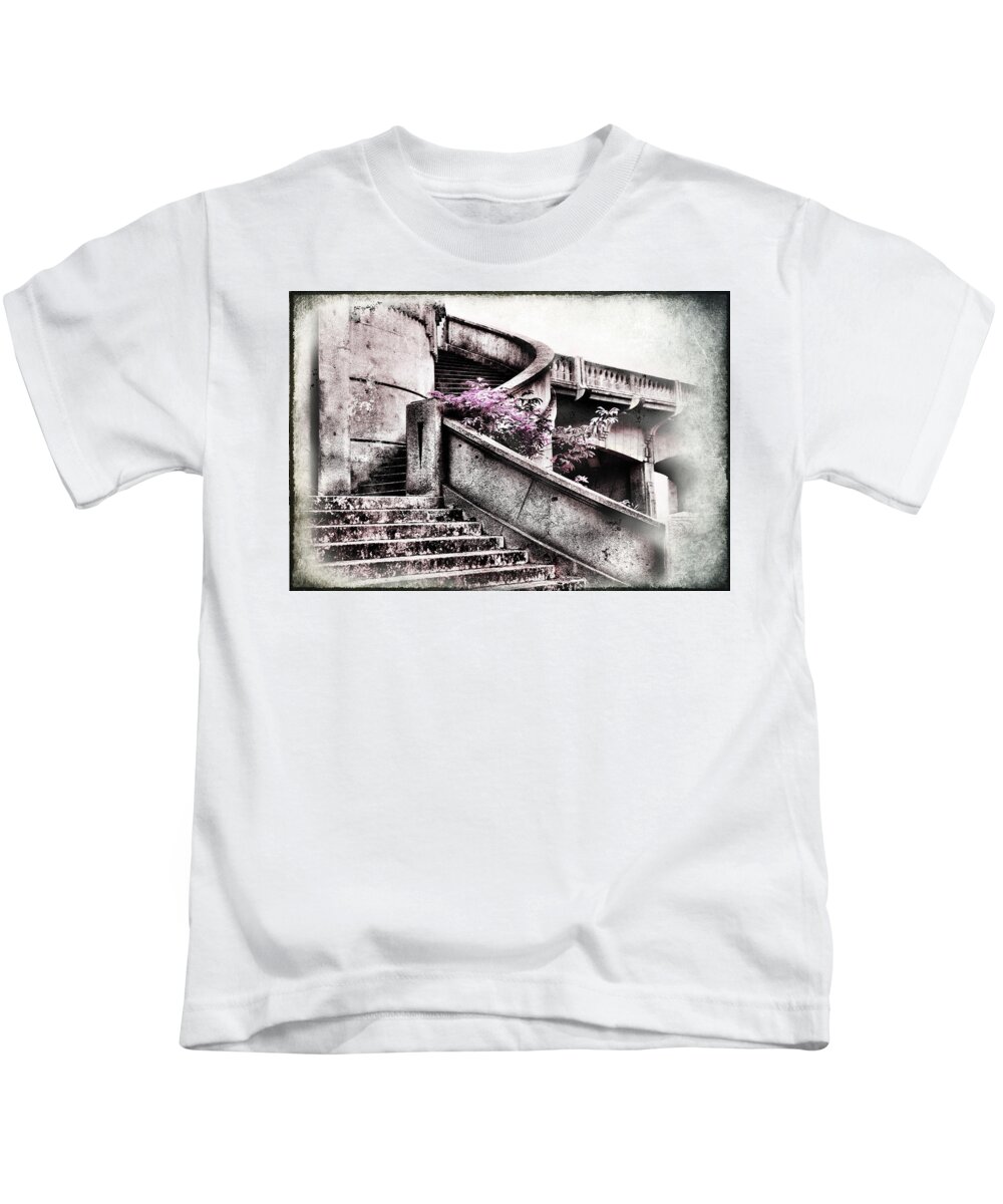 Coos Bay Kids T-Shirt featuring the photograph Stairway to Highway by Sally Bauer