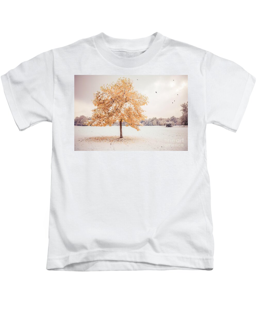 Autumn Kids T-Shirt featuring the photograph Still Dressed In Fall by Hannes Cmarits