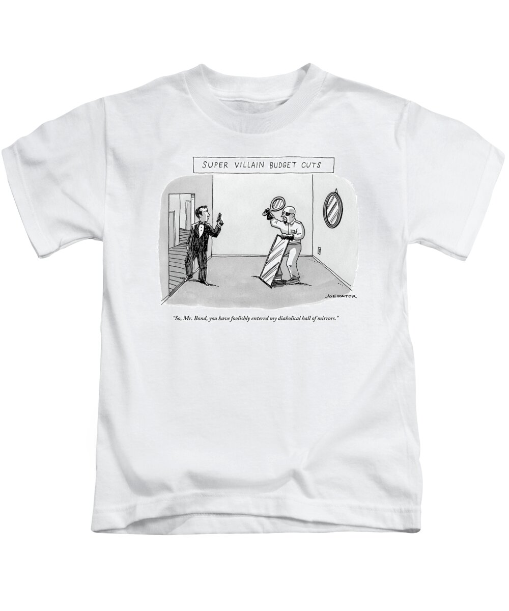 So Kids T-Shirt featuring the drawing Super Villain Budget Cuts by Joe Dator