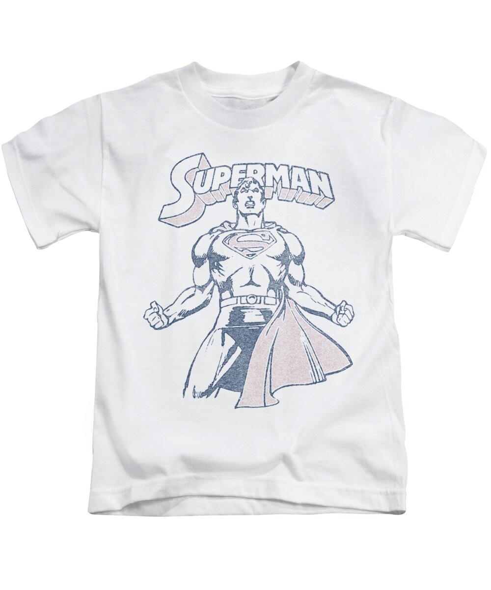 Superman Kids T-Shirt featuring the digital art Superman - Get Some by Brand A