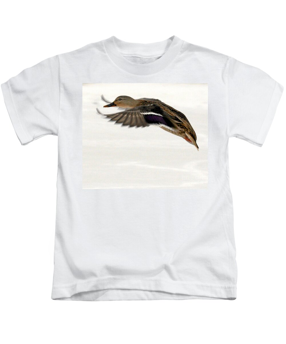 Taking Off Kids T-Shirt featuring the photograph Taking Off by John Telfer