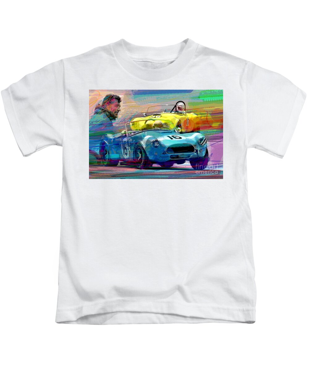 Shelby Cobra Kids T-Shirt featuring the painting The Shelby Legacy by David Lloyd Glover