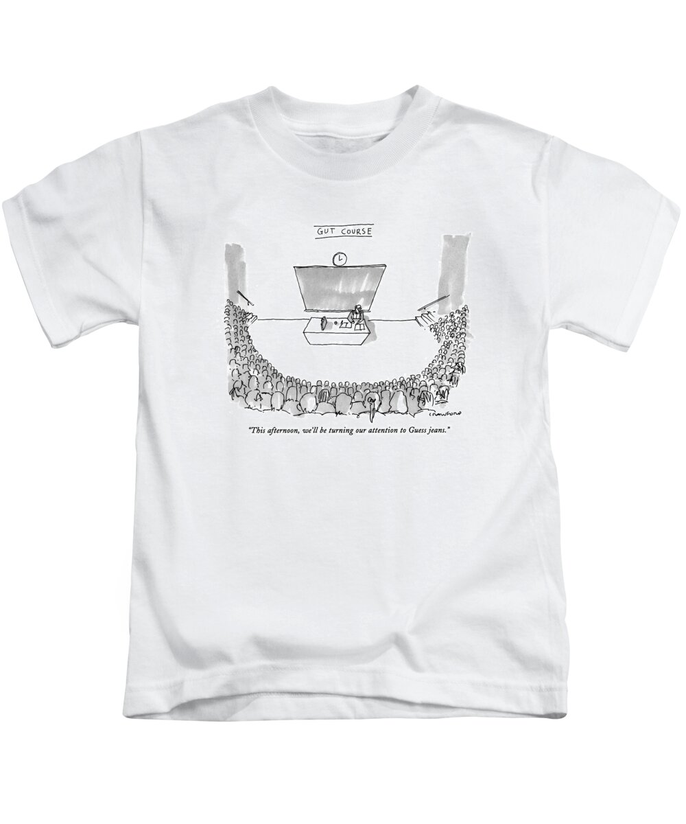 Education Kids T-Shirt featuring the drawing This Afternoon by Michael Crawford