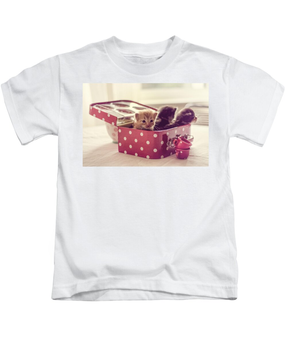 Two Kids T-Shirt featuring the photograph Three for Tea by Spikey Mouse Photography