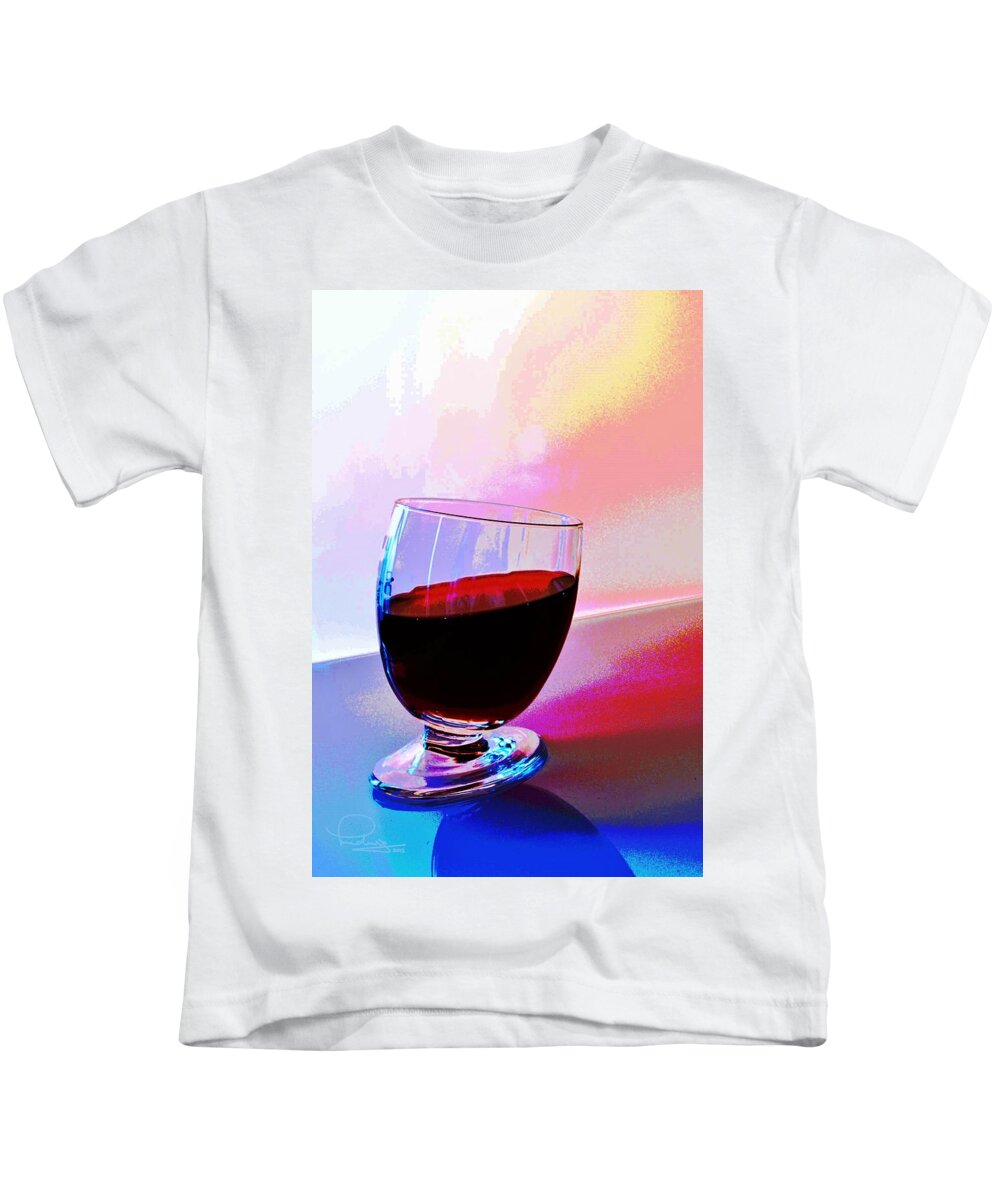 Cafe Art Kids T-Shirt featuring the photograph Tipsy by Ludwig Keck