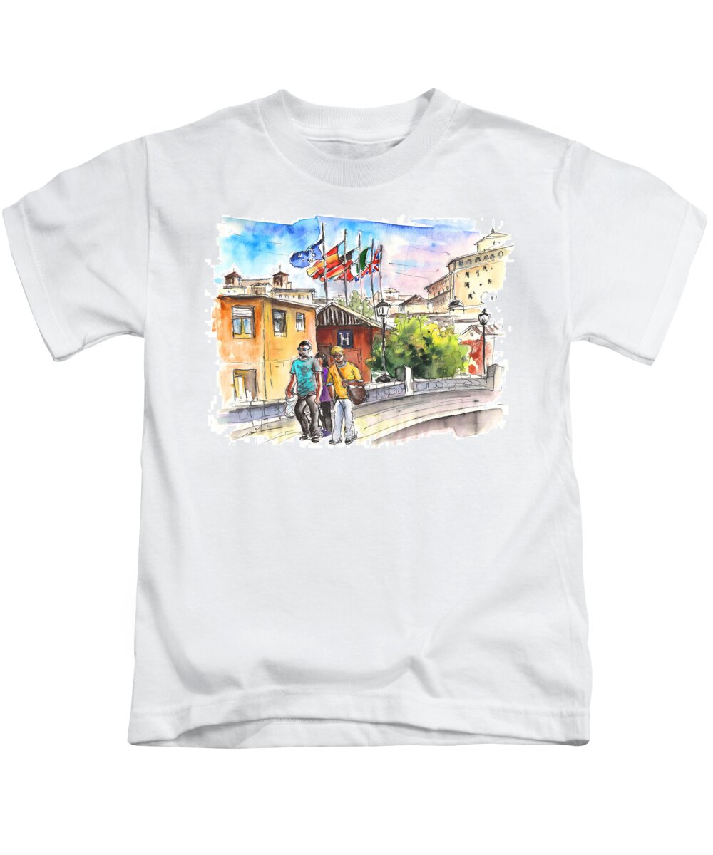 Travel Kids T-Shirt featuring the painting Toledo 04 by Miki De Goodaboom