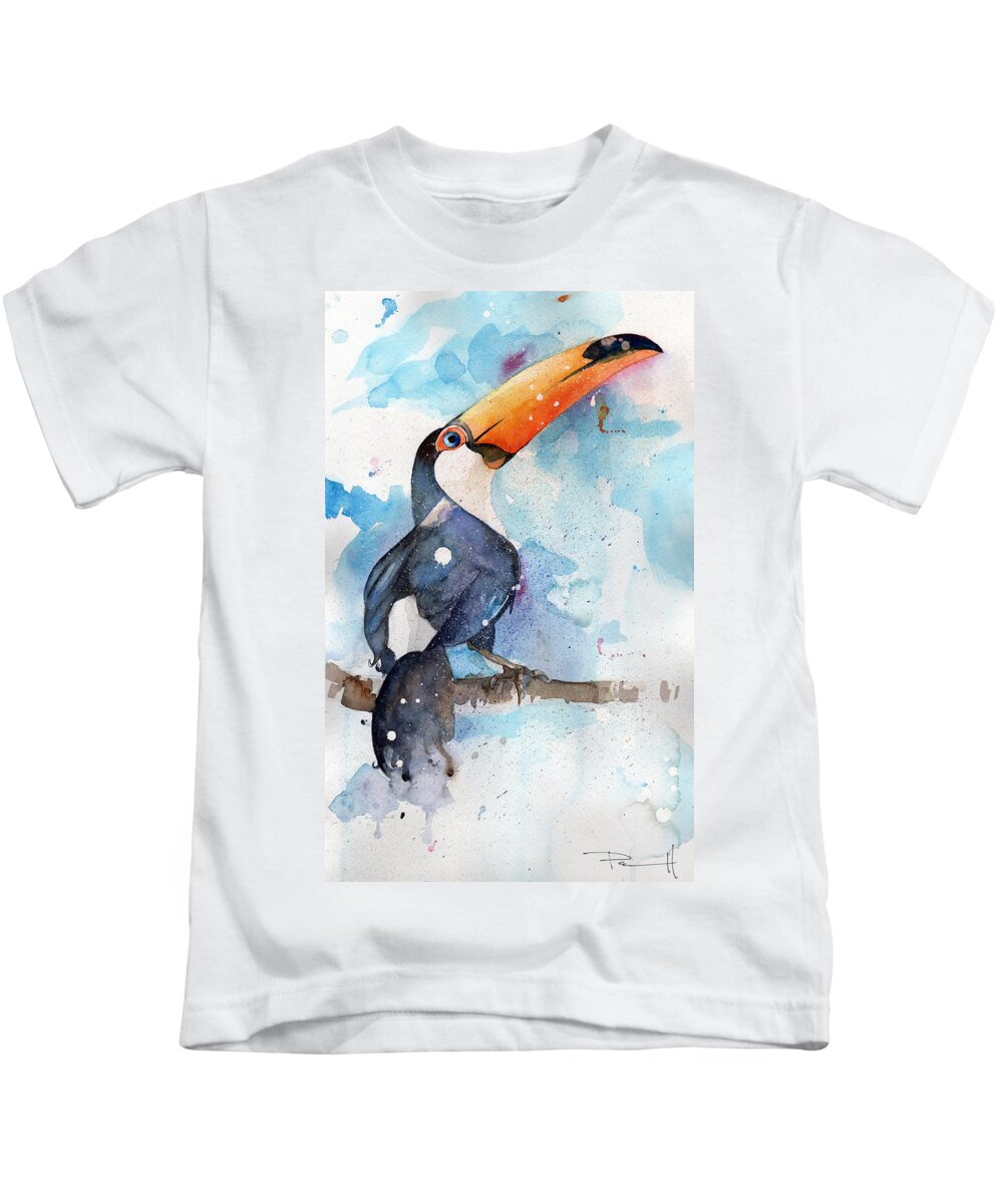 Toucan Kids T-Shirt featuring the painting Toucan Sam by Sean Parnell